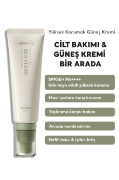 Village 11 Factory Daily Mild Hafif Dokulu Günlük Uv & Mavi Işık Yüksek Korumalı Vegan Güneş Kremi Spf50 Pa 50ml