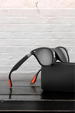 MACERATİ Saint Unisex Siyah Kare Çerçeve Polarize Cam Güneş Gözlüğü