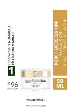 Yves Rocher Yenileyici Yaşlanma Karşıtı Bitkisel Kök Hücre Bakımı Anti-Age Global-Shea Yağı&Vitamin E-Gece Kremi