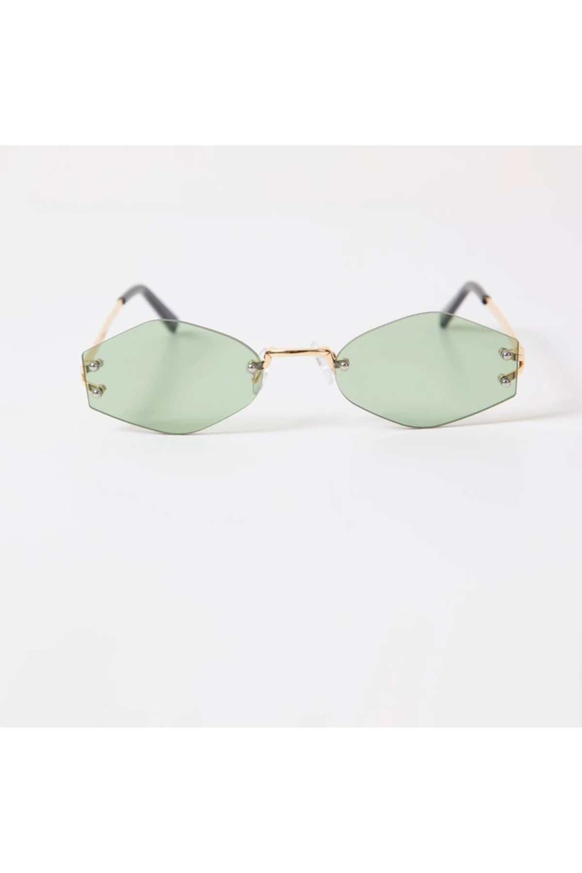 Kapin Çerçevesiz Karo Güneş Gözlüğü - Yeşil Cam - Görsel 3