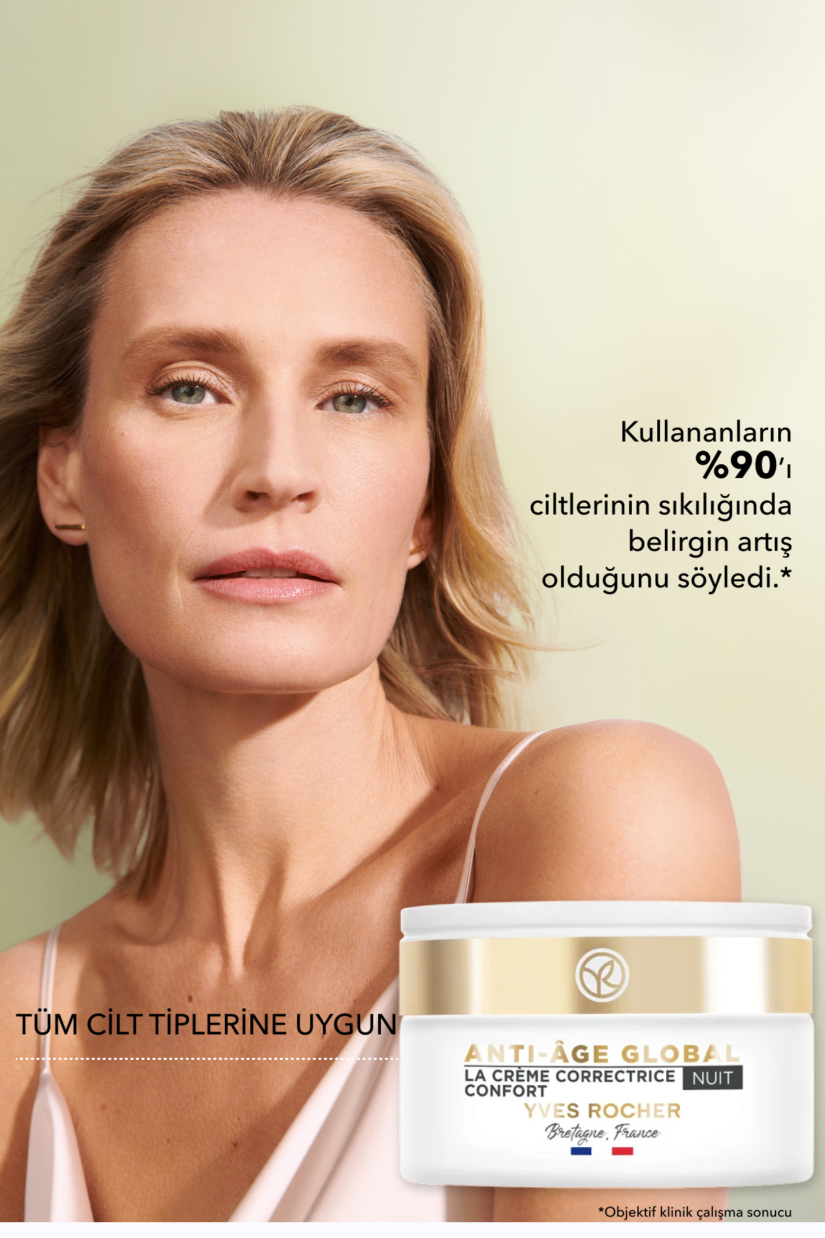 Yves Rocher Yenileyici Yaşlanma Karşıtı Bitkisel Kök Hücre Bakımı Anti-Age Global-Shea Yağı&Vitamin E-Gece Kremi - Görsel 3