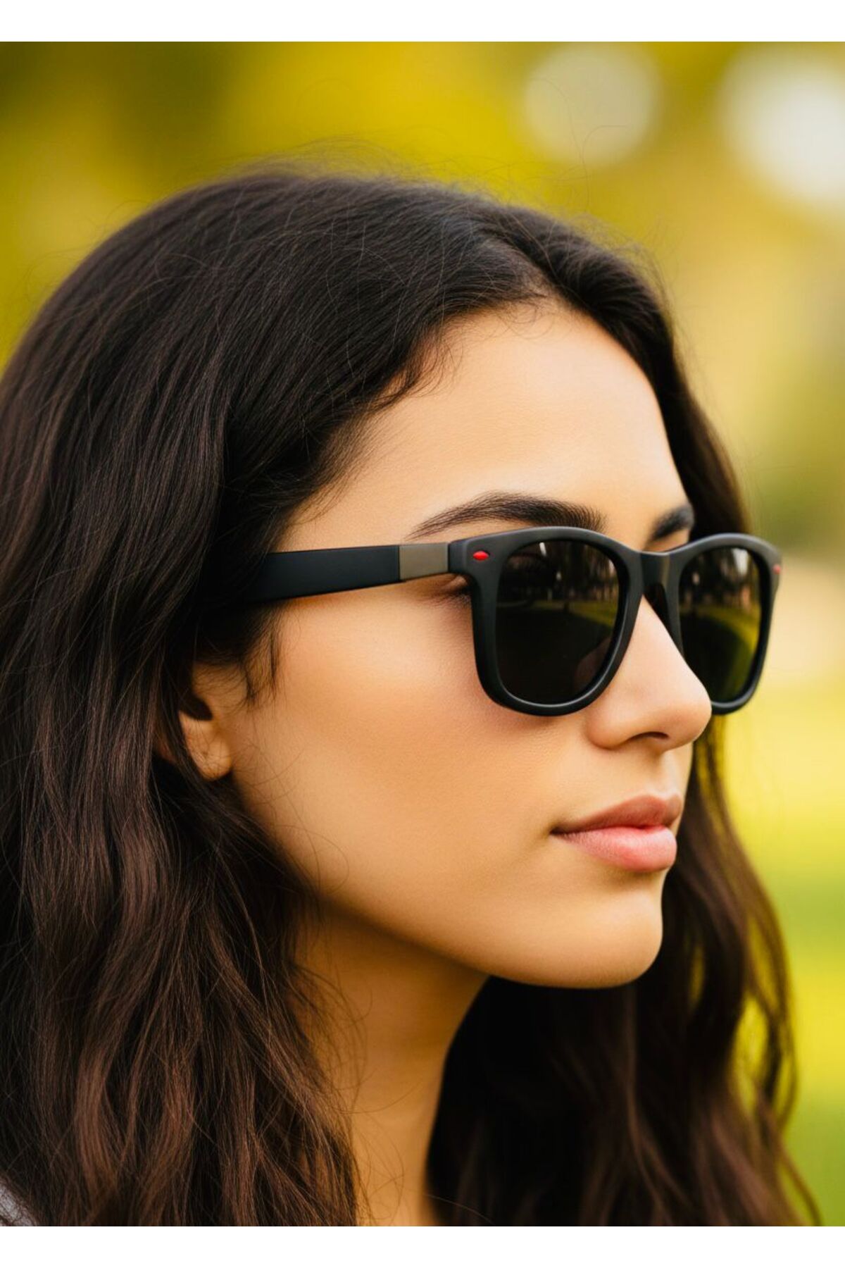 Nilu Moda KADIN ERKEK ÜNİSEX KIRMIZI SAPLI KIRMIZI PİMLİ ÜNİSEX GÜNEŞ GÖZLÜĞÜ - Görsel 2