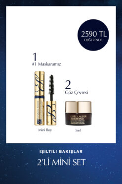 Estee Lauder Işıltılı bakışlar 2'li Mini Set - Mini Boy Maskara + Göz Kremi 5ml