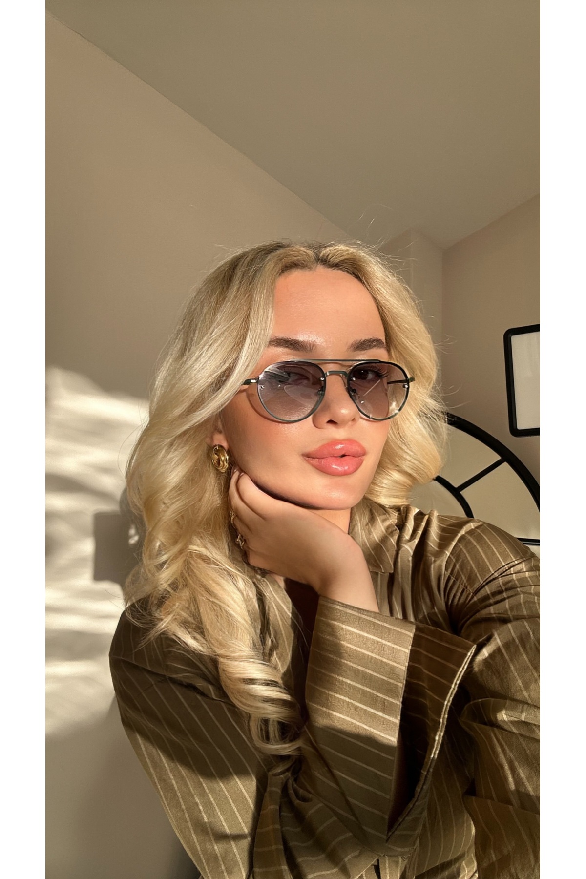 Angel Eyes Damla Tasarım Yeşil Çerçeve Yeşil Cam Unisex Güneş Gözlüğü