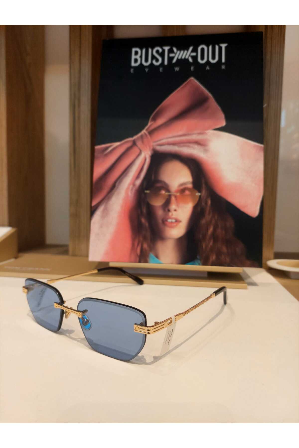 Emse Optik BUST OUT TRAVİS F1 ÇERÇEVESİZ ALTIN MAVİ CAMLI GÜNEŞ GÖZLÜĞÜ - Görsel 2