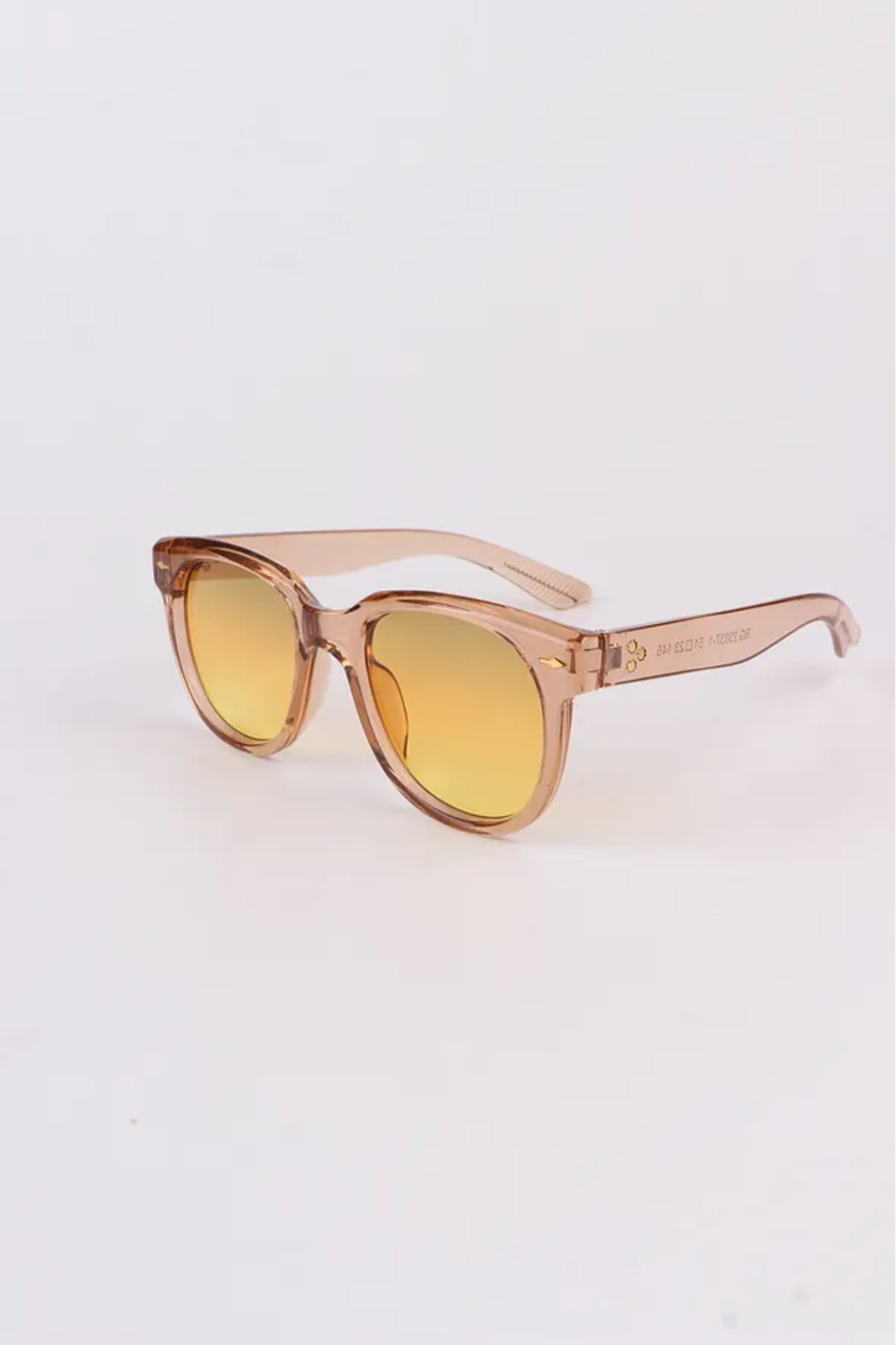 MACERATİ Ovallıs Unısex Nude Oval Çerçeve Turuncu Cam Güneş Gözlüğü - Görsel 3