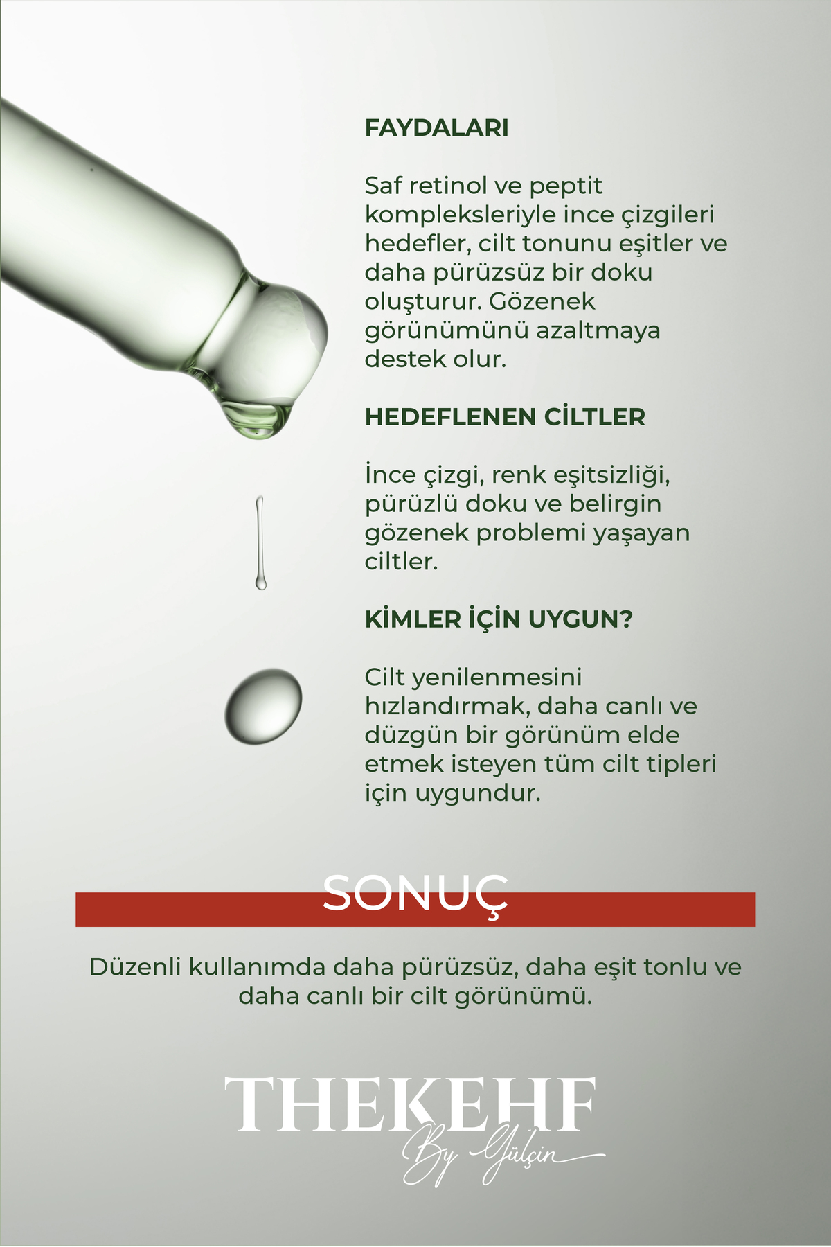 The Kehf Renew Serum | Retinol & Seramid Destekli Yaşlanma Karşıtı Yenileyici Serum 30 ml - Görsel 2