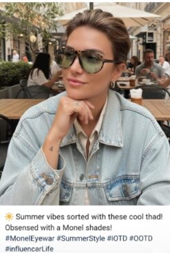 MONAL EYEWEAR LEOPARD TO GREEN DRIP MODEL UV400 SUNGLASSES