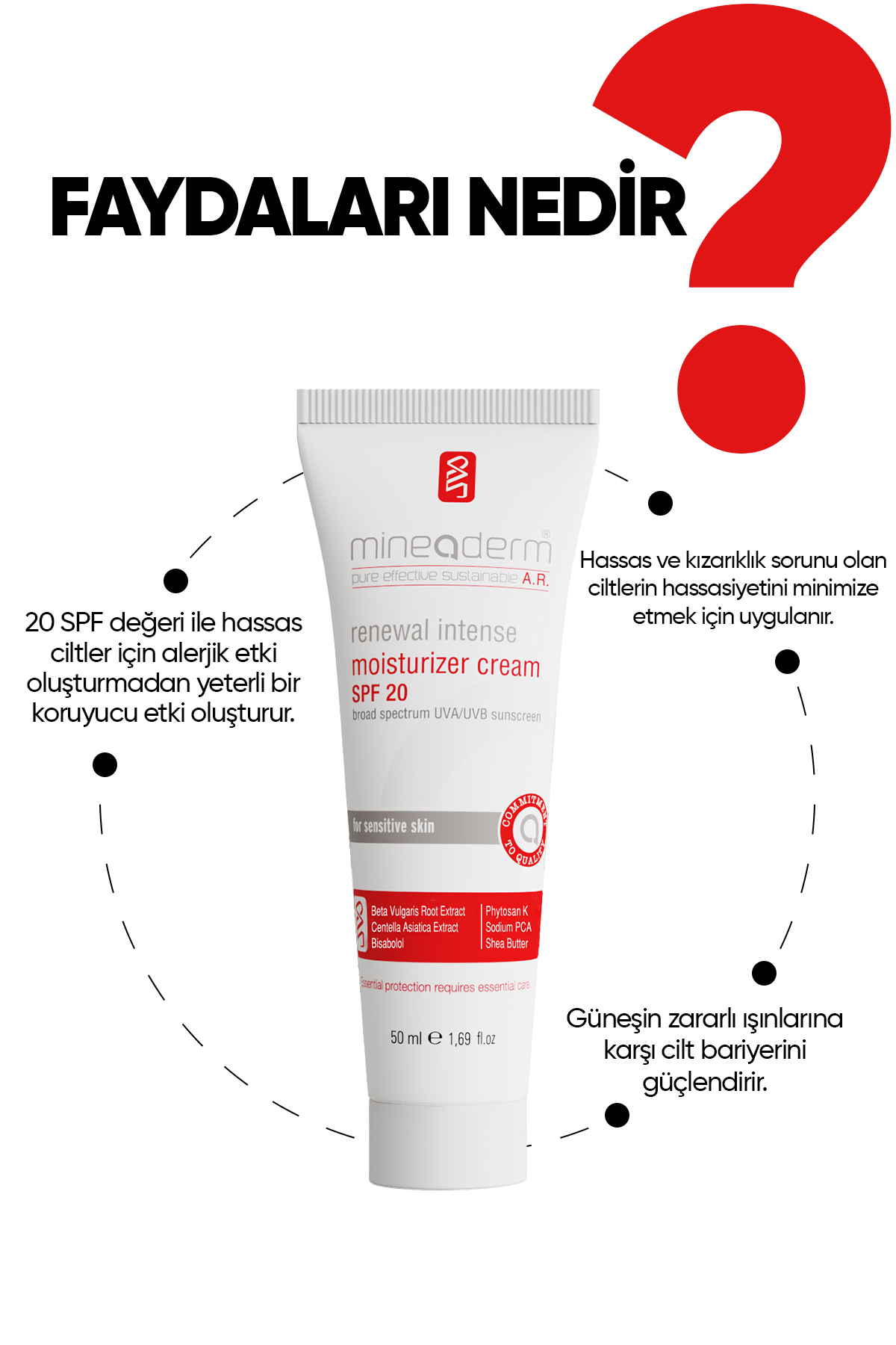 mineaderm Nemlendirici Bakım Kremi - Renewal Intense Moisturizer Spf 20 50 Ml 8680525350846 - Görsel 2