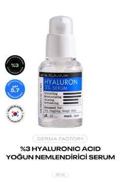 DERMA FACTORY Derinlemesine Nemlendirici Hyalüronik Asit Serum Derma Factory %3 Hyaluron Serum 30 ml