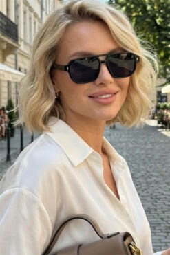 Eyesofia Julia Unisex Uv400 Filtreli Ultra Hafif Siyah Güneş Gözlüğü