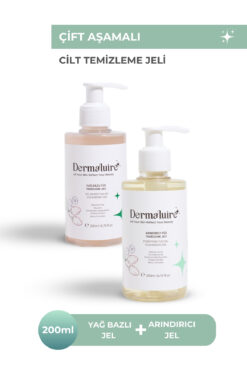Dermaluire Çift Aşamalı Cilt Temizleme Seti ( Yağ Bazlı Yüz Temizleyici, Arındırıcı Yüz Temizleme Jeli)