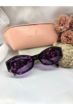 Di Caprio Gamy Tasarım Mor Desenli Kadın Güneş Gözlüğü