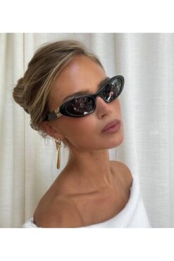 Bubbleatelier Siyah Çerçeve Detaylı Güneş Gözlüğü