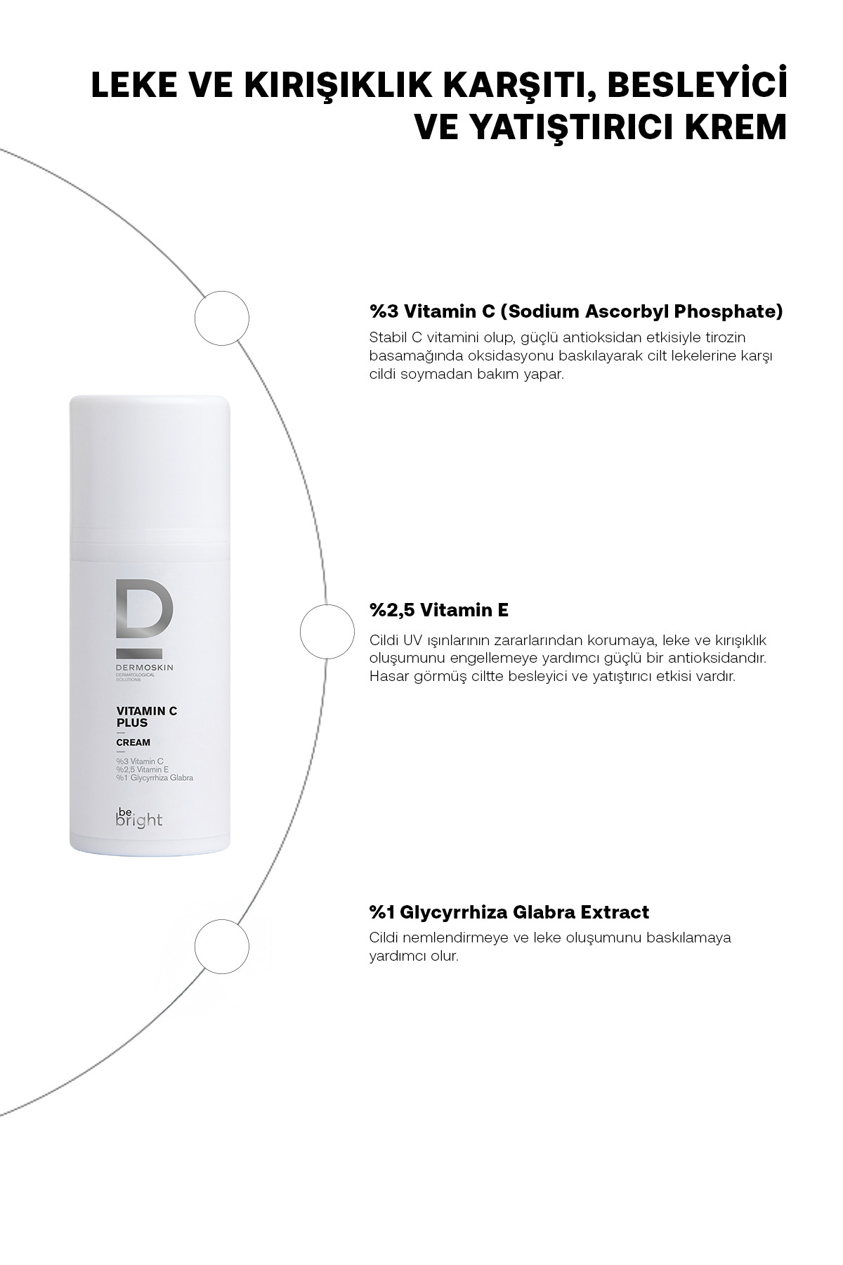 Dermoskin Be Bright Vitamin C Plus Krem | Leke Giderici | Nemlendirici Krem | C Vitamini Cilt Bakımı | 33 ml - Görsel 3