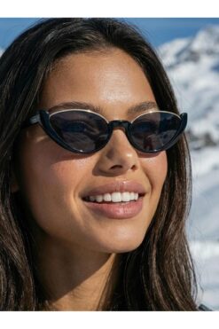 TomyHelf Siyah Oval Gold Çerçeve Unisex Güneş Gözlüğü UV400 koruma cat