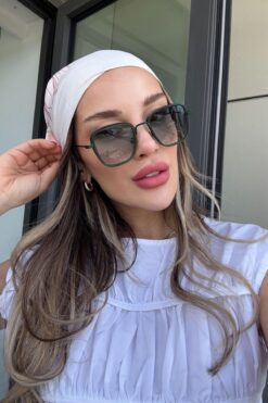 REN EYEWEAR Mavi Camlı Metal Çerçeve Kare Büyük Boy Güneş Gözlüğü Unisex