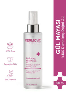 Dermovix Gül Suyu Tonik - Gül Mayası %100 Doğal, Ferahlatıcı ve Gözenek Sıkılaştırıcı Yüz Toniği 100 ml
