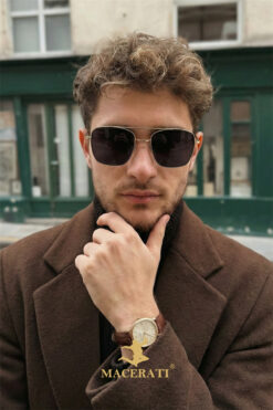 MACERATİ Unisex Siyah Degradeli Pilot Güneş Gözlüğü