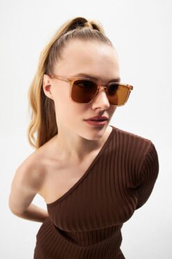 Aqua Di Polo 1987 Vizon Kahverengi Camlı Kadın Güneş Gözlüğü Apsı001912--55 Ekartman