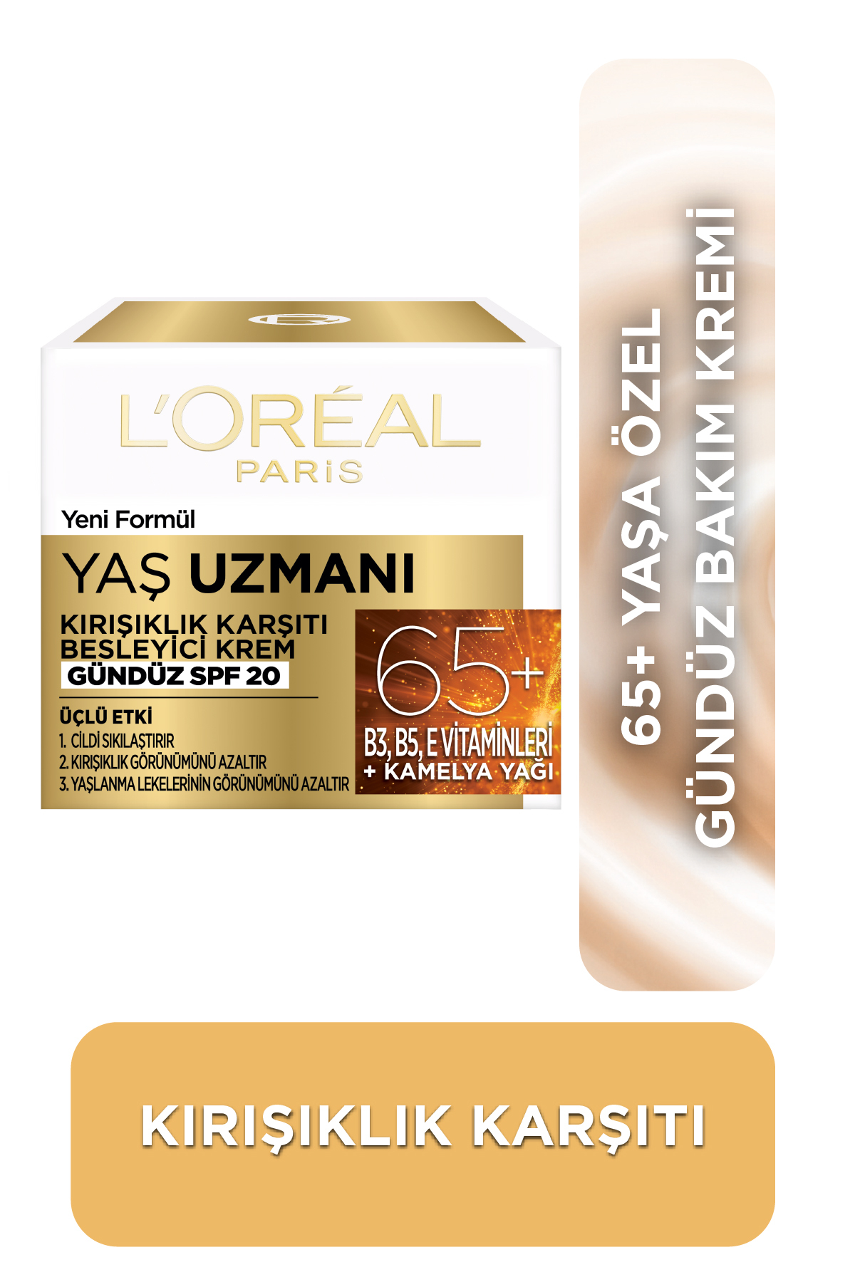 L'Oreal Paris Güçlendirici ve Besleyici Krem 50 ML Kırışıklık Karşıtı Yaş Uzmanı 65+ Yaşa Özel - Görsel 3