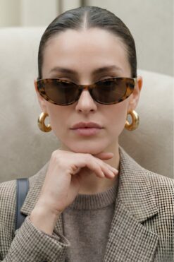 ZENIT GG LEOPAR DESENLİ KAHVE RENKLİ CATEYE KADIN GÜNEŞ GÖZLÜĞÜ | 56 EKARTMAN