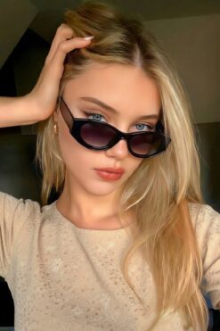 Eyesofia Amora Unisex Siyah Yeni Sezon Popüler Güneş Gözlüğü