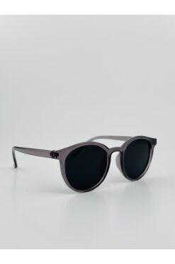 GlimmerGroove Unisex Füme Yuvarlak Çerçeveli Güneş Gözlüğü