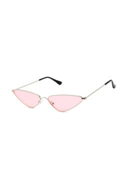 Toz Vintage Ulizo Kadın Pembe Metal Çerçeve Üçgen Güneş Gözlüğü - Yeni Üretim
