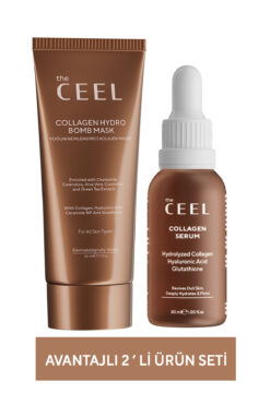 The Ceel İkili Kolajen Seti | Kolajen Maske ve Serum | Cilt Canlandırıcı Bakım