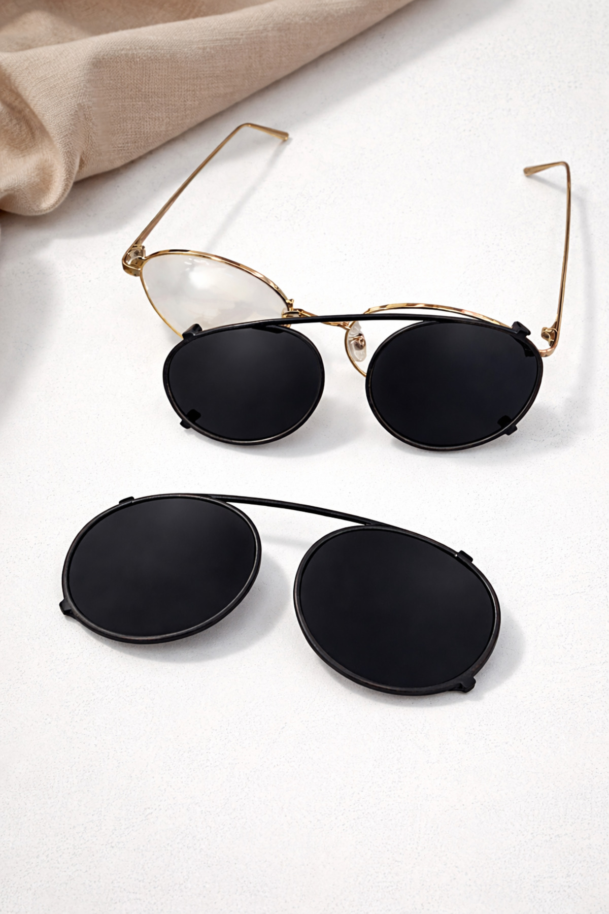 Optic Master Yuvarlak Güneş Gözlüğü Klipsi Büyük Boy 5,2x4,7 Cm