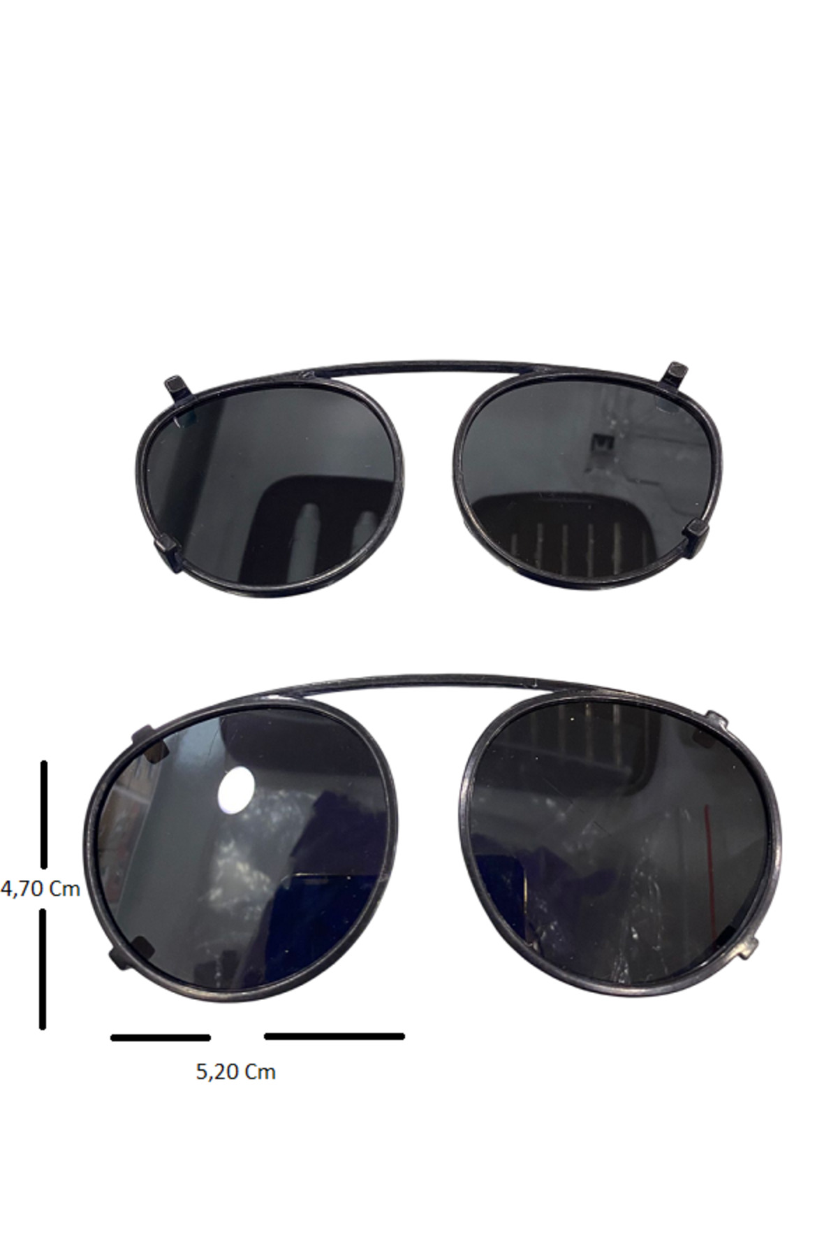 Optic Master Yuvarlak Güneş Gözlüğü Klipsi Büyük Boy 5,2x4,7 Cm - Görsel 3