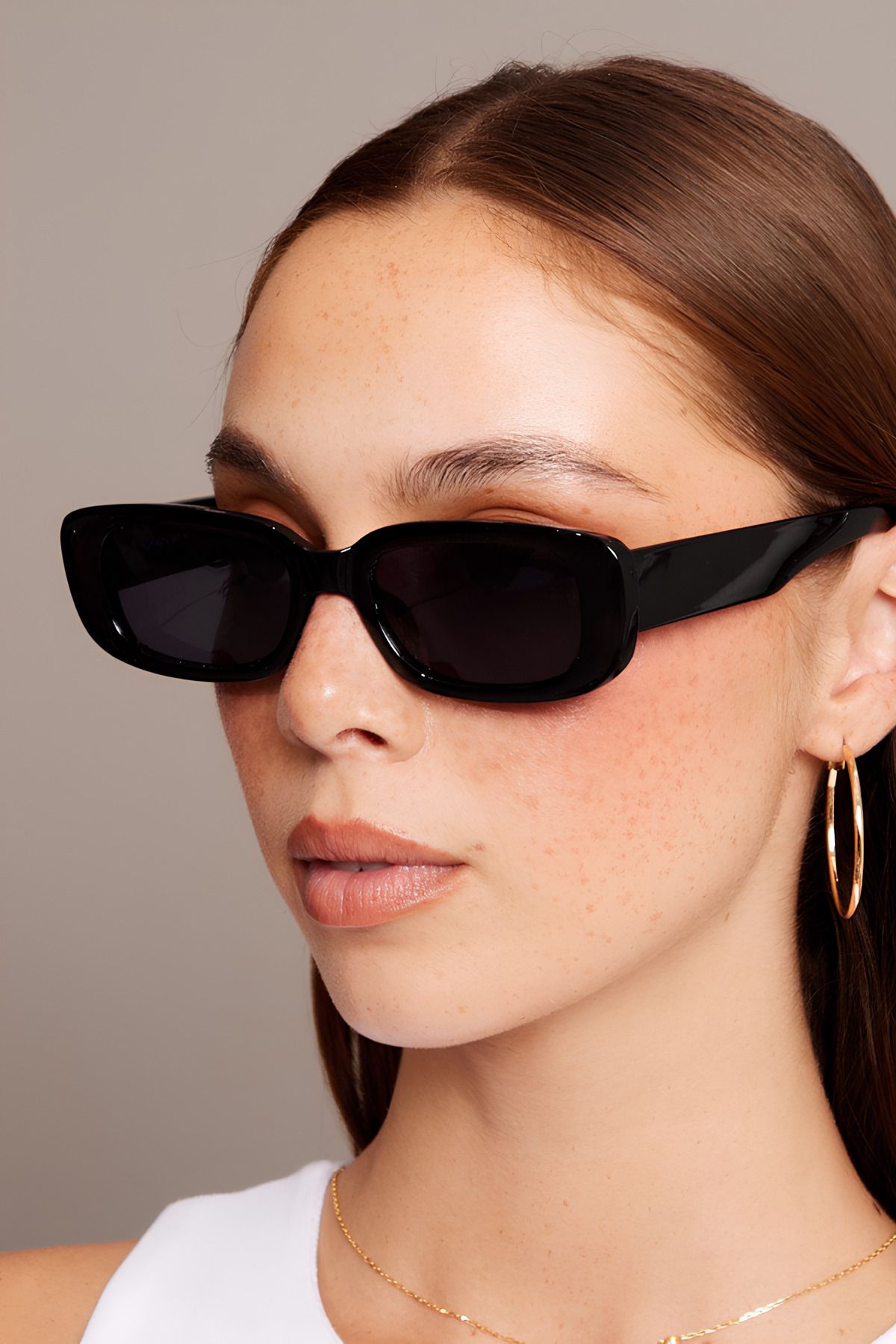 MACERATİ Unisex Siyah Vintage Retro Kemik Güneş Gözlüğü Chunkyframe