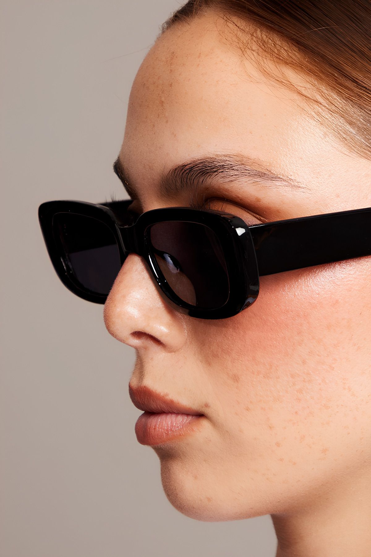 MACERATİ Unisex Siyah Vintage Retro Kemik Güneş Gözlüğü Chunkyframe - Görsel 2