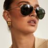 KAMPANİX Yeni Sezon Yeşil Cam Damla Model Unisex Polarize Lens Güneş Gözlüğü