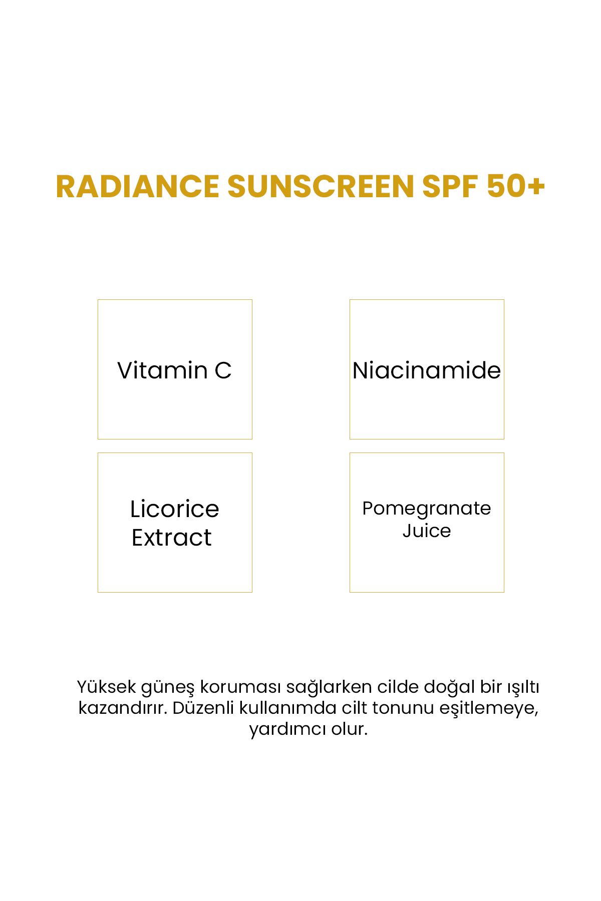 Qremfi Radiance Sunscreen Leke Karşıtı, Aydınlatıcı,Ton Eşitleyici Güneş Kremi SPF 50+ 50ml - Görsel 3