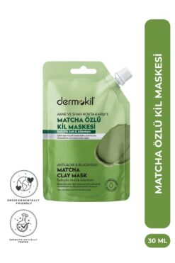 Dermokil Akne ve Siyah Nokta Karşıtı Matcha Özlü Kil Maskesi 30 ml