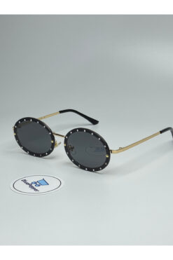 BluePepper SHINE V2 SİYAH GÜNEŞ GÖZLÜĞÜ Oval Çerçeve Siyah Cam Renkli 60 Ekartman