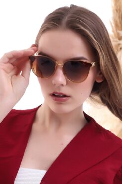 MACERATİ Kadın Vizon Kahverengi Amora Oval Unisex Ultra Hafif Güneş Gözlüğü