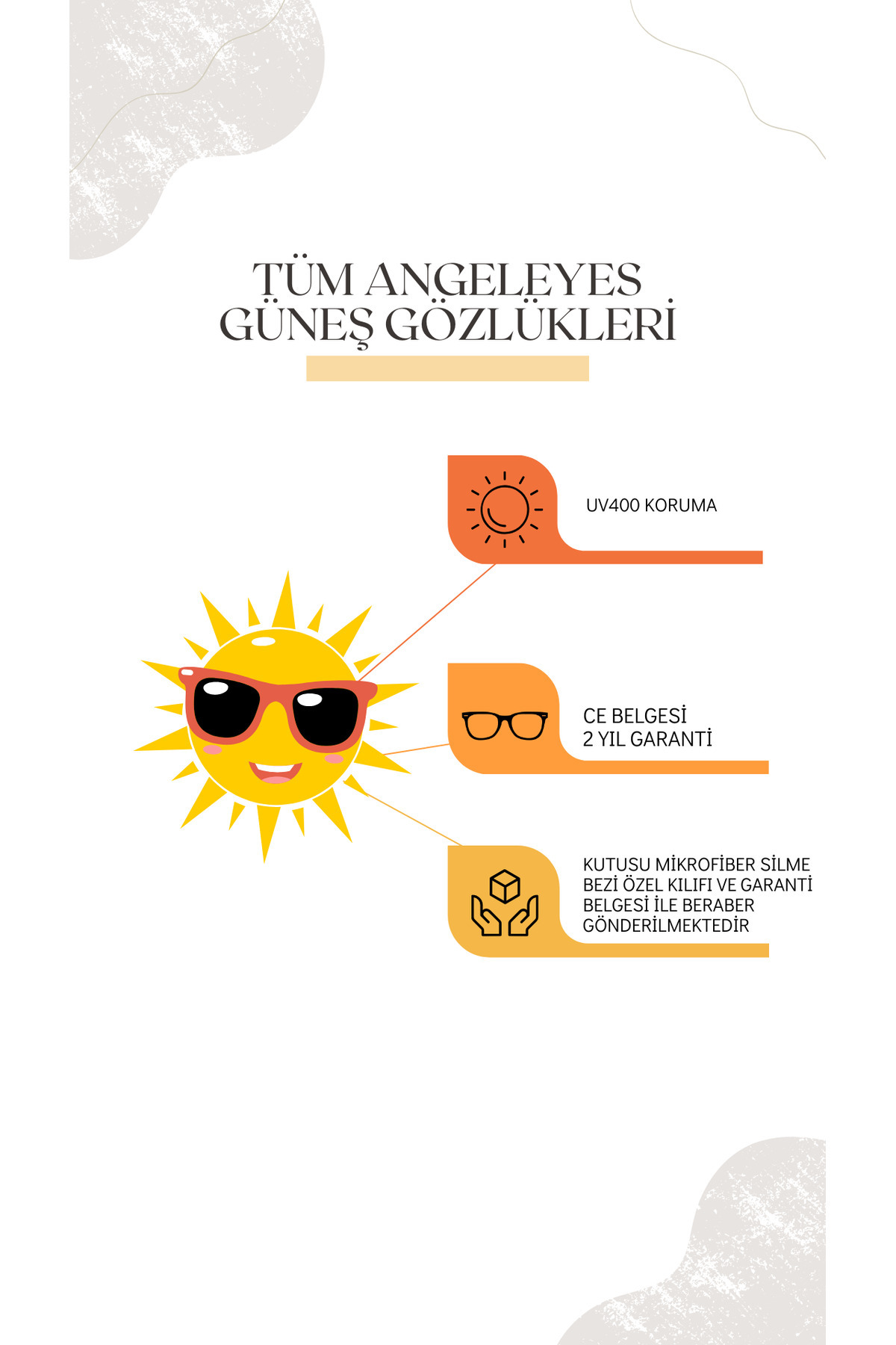 Angel Eyes Kahverengi Cam Oval Tasarım Gold Çerçeve Kadın&Erkek Güneş Gözlüğü Db1042/s - Görsel 3