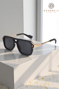 Eyesofia Esfa Güneş Gözlüğü Unısex Uv400 Filtreli Gold Siyah