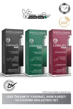 SAINT DE LUMIERE LUMISERIES Leke Önlemeye Yardımcı, Akne Karşıtı ve Gözenek Sıkılaştırıcı Set