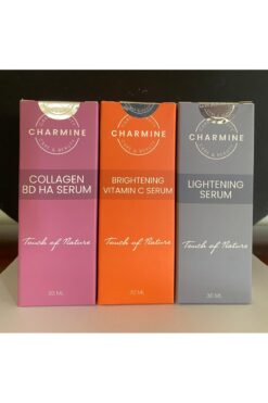 CHARMINE Kolajen-aydınlatıcı-vitamin C Içeren Yaşlanma-ton Eşitleyici-aydınlatıcı 3 Lü Cilt Serum Seti