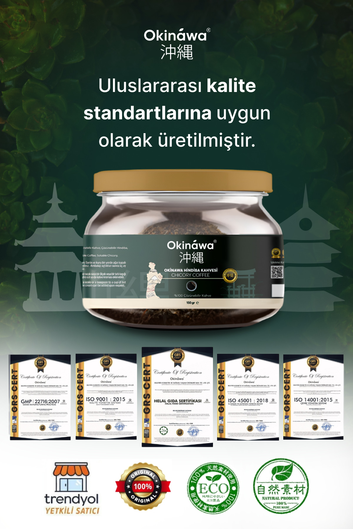 Okinawa 2 Adet Hindiba Kahvesi Detox Kahve 2x 150 gr - Görsel 2