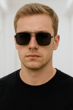 Angel Eyes Kare Tasarım Siyah Cam Siyah Polarize Cam Erkek Günel Gözlüğü