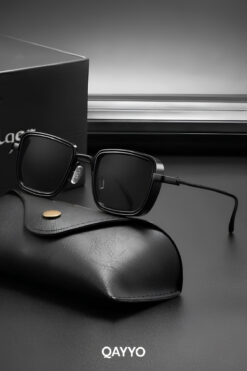 QAYYO Accessories Egesta Metal Siyah Unisex Uv400 Korumalı Ultra Hafif Güneş Gözlüğü