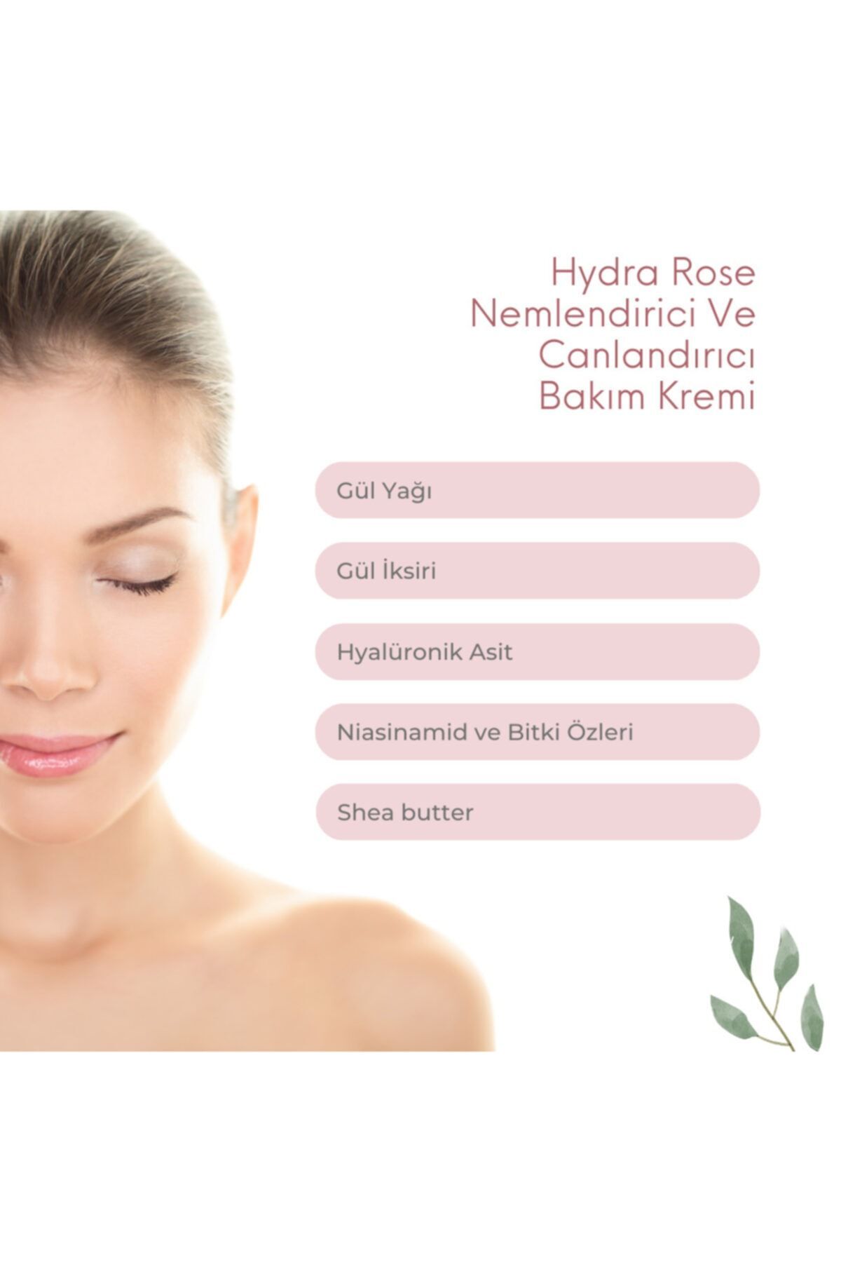 Rose and Cure Hydra Rose Nemlendirici Ve Canlandırıcı Bakım Kremi 50 ml - Görsel 2