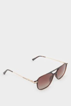 DeFacto Erkek Oval Büyük Kahve Plastik Çerçeve Kahve Cam Polarize Güneş Gözlüğü F0496AXNS