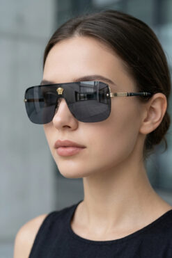 Kapin Vex Vintage Gold Tasarım Güneş Gözlüğü - Siyah Cam