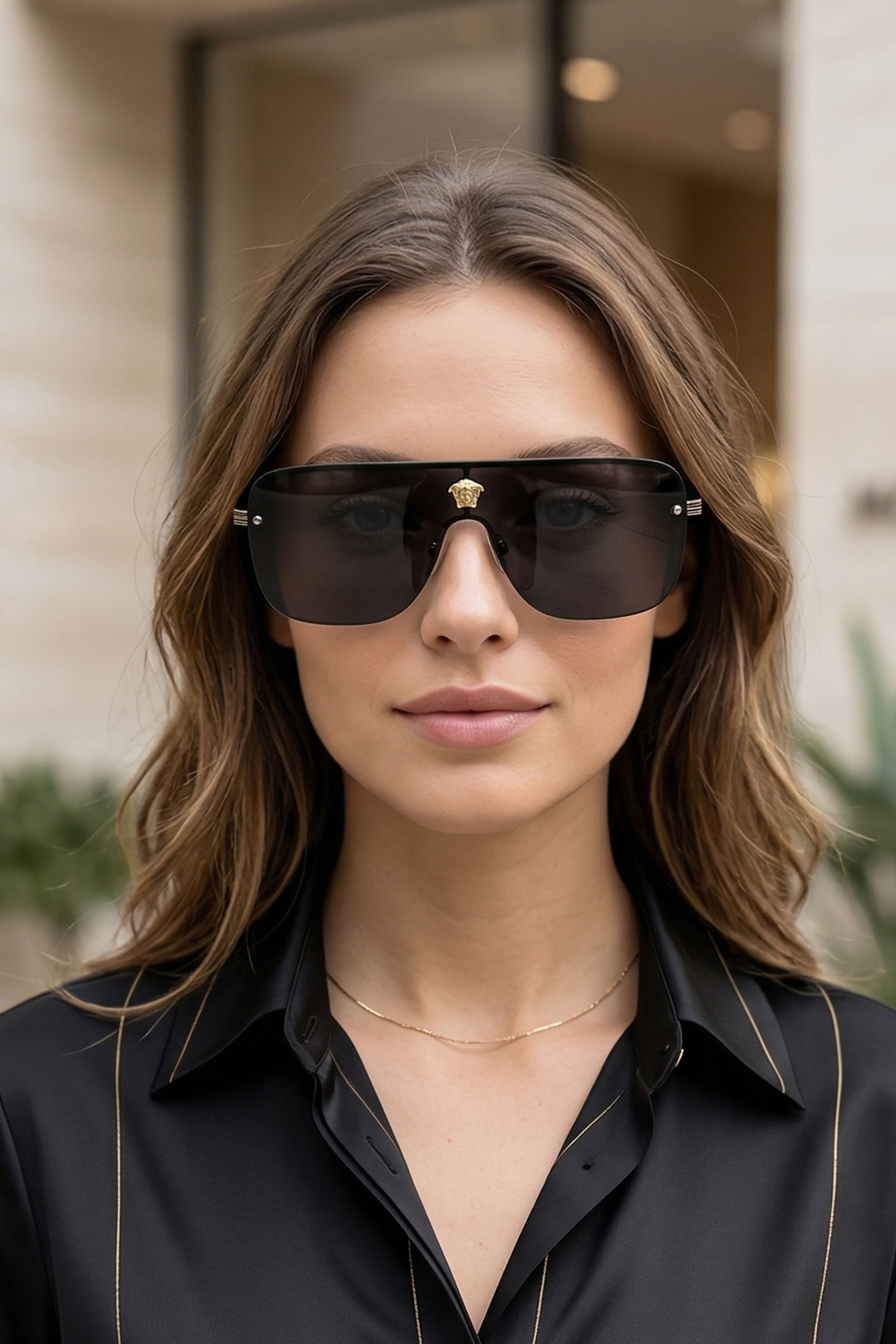 Kapin Vex Vintage Gold Tasarım Güneş Gözlüğü - Siyah Cam - Görsel 3